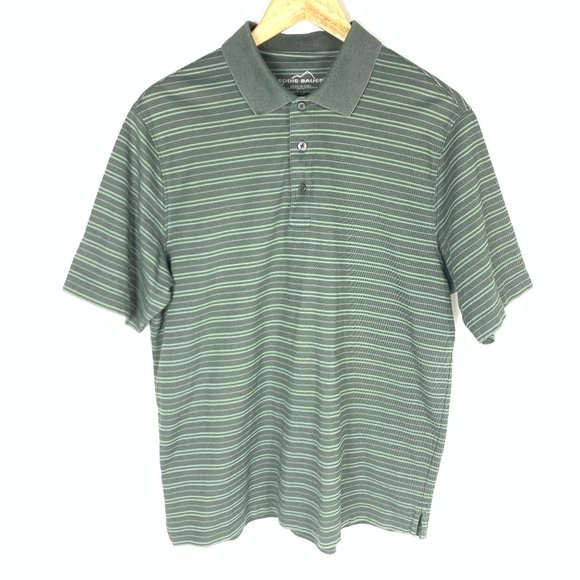 3/$25 Eddie Bauer Mens Polo Golf Shirt Green Large - Picture 1 of 11